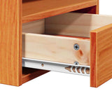 Bedside Table Wax Brown 38 x 36 x 29.5 cm Solid pine wood 873515