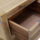 245683 Nightstand with Drawer 40x30x48 cm Solid Acacia Wood