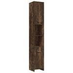 ZNTS 4 Piece Bathroom Furniture Set Smoked Oak Engineered Wood 3154409