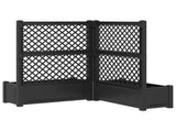Big Planter with Trellis 2 pcs Anthracite 143 x 143 x 133.5 cm 42041727