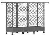 Raised Bed with Trellis and Roof Light Grey 164 x 40 x 127 cm 3423123