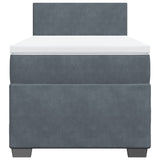 Box Spring Bed with Mattress Dark Grey 90x190 cm Velvet 3286181