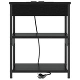 Bedside Cabinet Black Oak 41 x 31 x 51 cm Engineered Wood 859535