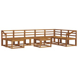 Outdoor Sofa Set 9 pcs Natural Solid Acacia Wood 3366862