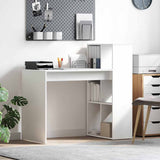 Desk with Shelf White 108 x 55 x 103.5 cm Engineered Wood 869458