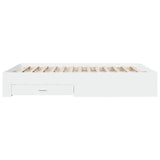 Bed Frame White Engineered wood and plywood King Size Bed Frame 3280377