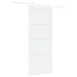 Sliding Door Manual White 83 x 202 cm Solid pine wood and steel 3333561