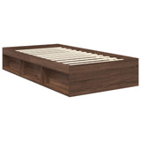 Bed Frame with Headboard Brown Oak 100 x 200 cm Engineered wood 3407919