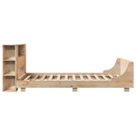 ZNTS Bed Frame without Mattress 120x200 cm Solid Wood Pine 3323653