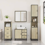 3 Piece Bathroom Furniture Set Sonoma Oak Engineered Wood 3301016
