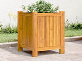 Garden Planter with Liner 31x31x50 cm Solid Wood Acacia 366430