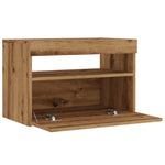 ZNTS TV Cabinet with LED Lights Artisan Oak 60x35x40 cm Engineered Wood 856311