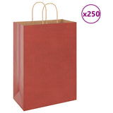Paper Bags 250 pcs with Handles Red 32x17x44 cm 4101762
