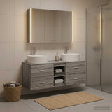 Bathroom Furniture Set 4 pcs Grey Sonoma 103.5 x 15.5 x 70 cm 3406908