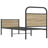 Bed Frame without Mattress 80x200 cm Sonoma Oak Engineered Wood 4100383