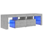 ZNTS TV Cabinet with LED Lights Concrete Grey 140x36.5x40 cm 804368