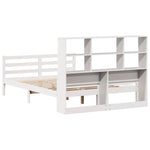 ZNTS Bookcase Bed without Mattress White 120x200 cm Solid Wood Pine 3322236