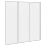 Bath Screen Folding Frosted 120 x 117 cm Aluminium & PP Panel 42023504