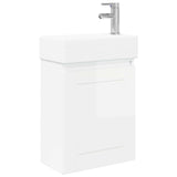 Bathroom Vanity Unit with Tap High Gloss White 889515