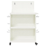 Tool Trolley White 65 x 35 x 111 cm Cold-rolled Steel 874554