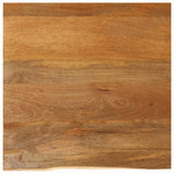Table Top Live Edge 80x80x3.8 cm Solid Wood Mango 370602