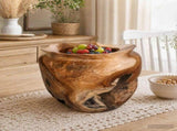 Fruit Bowl JEPARA Teak Brown 35 cm Solid Teak Wood 42010346