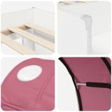 Bed with Tunnel 4 pcs White and Pink Engineered Wood 3423548