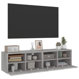 TV Wall Cabinets 2 pcs Grey Sonoma 60x30x30 cm Engineered Wood 836865