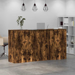 Reception Desk Smoked Oak 200x50x103.5 cm Engineered Wood 3324182