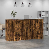 Reception Desk Smoked Oak 200x50x103.5 cm Engineered Wood 3324182