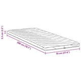 Mattress Topper White 70 x 200 x 5.5 cm Knit Fabric 4106412