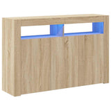 804340 Sideboard with LED Lights Sonoma Oak 115,5x30x75 cm