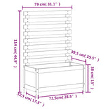 Garden Planter with Rack 79x39.5x114 cm Solid Wood Douglas 832524