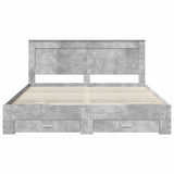Bed Frame with Drawer with Headboard Manual Engineered Wood 3410286