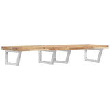 Basin Shelf Wall Mounted Steel and Solid Wood Acacia 3302814