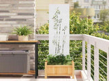 Garden Privacy Screen White 32 x 140 cm Cold-rolled steel 876225