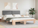 Bed Frame with Upholstered Headboard Light Grey 120 x 190 cm 877364