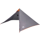 Family Tent Tipi 7-Person Grey and Orange Waterproof 94712