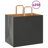 Paper Bags 250 pcs with Handles Black 32x22x28 cm 4101876