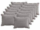 Cushion Cover 12 pcs HOUTEN Light Grey 45 x 45 cm Corduroy 918627