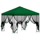 Garden Gazebo with Sidewalls 3 x 3 m Green Polyester and Steel 900341