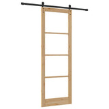 Sliding Door ORKDAL Natural and Black 83 x 232 cm 3331833