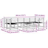 Outdoor Sofa Set 8 pcs White 59 x 59 x 37 cm Solid Acacia Wood 3387398