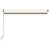 Manual Retractable Awning with LED 450x350 cm Cream 3069202