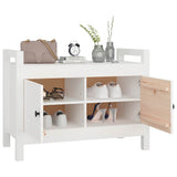Hall Bench White 80x40x60 cm Solid Wood Pine 821780