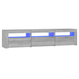 TV Cabinet with LED Lights Grey Sonoma 180x35x40 cm 3152760