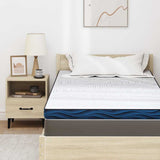 Mattress Topper White 120 x 200 x 8 cm Jaquard Fabric 4106269