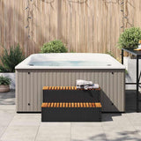 Hot Tub Step Black 100x50x50,5 cm Poly Rattan and Solid Acacia 4103944
