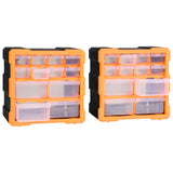 Multi-drawer Organisers with 12 Drawers 2 pcs 26.5x16x26 cm 147581