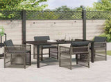 Garden Dining Set 5 pcs Grey Poly Rattan 3380779